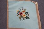 Vintage Older Fine Handmade Completed Stitched Needlepoint Unframed 16  X 17 