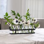 6pc Glass Flower Vase With Metal Holder  Best Vases For Flowers  For Home Decor 
