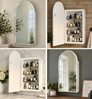 Usa Mepplzian Recessed Medicine Cabinet beveled Mirror 1 Door 3 Tempered Shelves