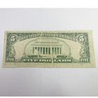 1977 A Gutter Fold Printing Error Federal Reserve  5 Five Dollar Us Note  59888f