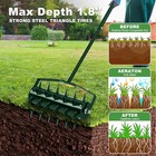 Rolling Lawn Aerator Lawn Aerator Tool With 49 Inches Handle Upgraded Heavy