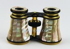 Antique French Opera Glasses With Amazing White Rainbow Mother Of Pearl   130