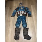 Captain America Mens Adult Standard Os Blue Muscle Chest Avengers Costume Rubies