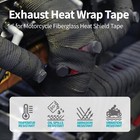 Exhaust Heat Wrap  2   x 50 Ft motorcycle Fiberglass Heat Shield Tape With S