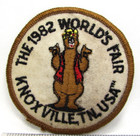 Vintage 1982 World s Fair Knoxville Tennessee Jacket Patch Bear Travel Souvenir