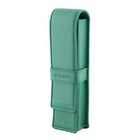 Leather Pen Case Pouch Holder For Two Fountain Pens Ballpoint Rollerball Pens