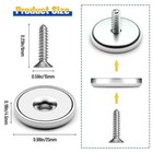 8-pack Neodymium Cup Magnets  100lbs Strong Rare Earth Heavy Duty Round Base