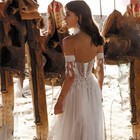 Beach Wedding Dresses For Women A Line Boho Wedding Gown For Women Appliques 