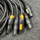 Stage Pin Male To Powercon True1 Female Adapter 6ft Cable Lot Of 5 Stagepin