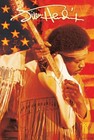 Jimi Hendrix Framed 8x10 Art Print     Red American Flag Guitar Poster Wall Decor