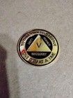 Gold Plate Alcoholics Anonymous Aa 5 Year-black- Medallion-token-chip- Sobriety 