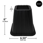 Mainstays Black Plastic Bed Risers  6 50 In X 6 50 In X 6 In 4 Pack     