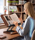 Book Stand For Reading  360   Rotating Hands Free Book Holder With Storage