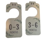 Baby Wooden Closet Size Dividers  Woodland Nursery Double Sided 8 Dividers