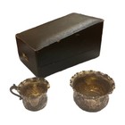 Antique English Sterling Silver Set Of Two Sugar   Creamer By H j  C c Company