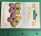  2  Westrim Crafts 7 8    Checked Butterfly Ceramic 2-hole Buttons Nos Card-p400