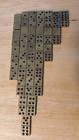 Vtg Mid-century Solid Brass 28 Pc  Domino Set  No Box