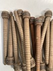 Wood Bobbins Spools Wooden Industrial Style Spindles 8  Wooden Quills Lot-30