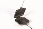 Solid Cast Iron Square Pudgy Pie Maker Mountain Pie Camp Fire Cooker W recipe