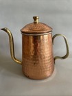 Vintage Coffee Pot Hand Hammered Copper Narrow Mouth Nozzle 20 Oz Japan