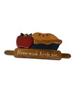 Apple Pie Wood Sign Handmade At  Dollywood Souvenir Signed By Maker 12   x6   