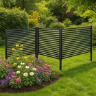 4 Ft Tall Outdoor Privacy Screen Fence 3 Panels Metal Garden Decorative Barrier