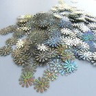 Silver Hologram Spokes   Wheels  17mm Sequins Loose  100 Pieces