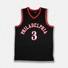 Allen Iverson Philadelphia 76ers Signed  the Answer  Pro Style Black Jersey Bas