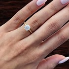 Exclusive Diamond Ring 1 Carat Igi Lab Created Round 14k Yellow Gold E F Vvs2