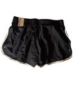 Adidas Women   s Slim Fit Athletic Running Shorts Black White Stripes Size M New