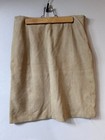 Vintage 80s Casual Corner Annex Light Skirt Tan Caramel Leather Soft Suede Sz 8