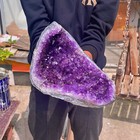 6 82lb Natural Amethyst Geode Quartz Cluster Crystal Specimen Energy Healing 