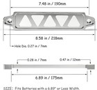 Aluminum Car Battery Hold Tie Down Bracket Mount Kit With 10   J-hooks Bolts New