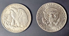 Walking Liberty Tribute Silver-plated 1916 Half Dollar Next To Jfk Half Dollar