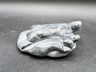 Vintage Inuit Soapstone Signed Figurine Eskimo Aboriginal Art  Canada  Igloo Tag