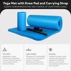 Balancefrom Fitness 1  Extra Thick Yoga Mat W knee Pad And Carrying Strap  Blue
