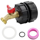 275-330 Gallon Ibc Tote Tank Adapter 2 44  Fine Thread 1 2  Male Npt   3 4  Ght