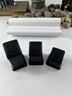 3pc Lot Black Leather Ring Tower Stand Jewelry Display