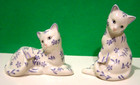 Lenox The Floral Kitty Cat Salt And Pepper Kitten Set -- -- New In Box With Coa