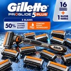 New Gillette Proglide 5 Plus Razor 16 Cartridges   1 Bonus Handle 5 Blade