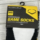 New Evoshield Throwback Game Socks Great For Baseball Softball Black White Med