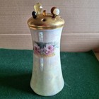 Vintage Carl Tielsch Porcelain Vanity Set Hat Pin Holder 5 Pins Hair Receiver  