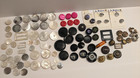 Lot Of Vintage Buttons Some Large Mop Metal Plastics
