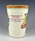 King George Vi Queen Elizabeth Coronation Beaker Paragon 4    Tall
