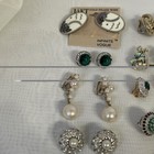 Antique vintage To Now Large Lot Of Costume Jewelry Earrings Some Missing Back