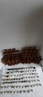 Vintage Mix Lot Of 91 Thimbles From Around The World usa With Wood Display Used