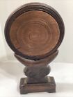 Antique  Rosewood  Hand Carved Anglo   Indian  Hand Mirror C1880