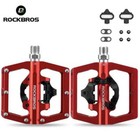 Rockbros Bike Cleats Pedals With Spd Sealed Clipless Flat Platform 9 16  Pedals