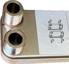 40 Plate 4-1 4 x12  Brazed Plate Heat Exchanger  1  Mpt Ports  316l S Steel