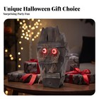 Walking Coffin Monster Halloween Electric Coffin Display Wood-grain Look